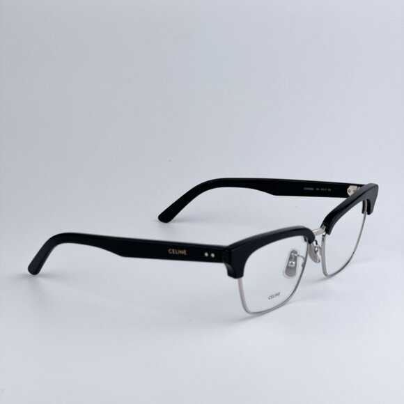Celine CL50026U 016 BRAND NEW Eyeglasses Shiny Palladium Black Unisex Square - Picture 5 of 10